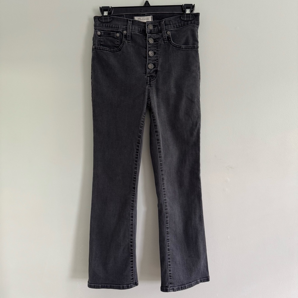 Madewell Cali Demi-Boot Jeans Size 26 Washed Black